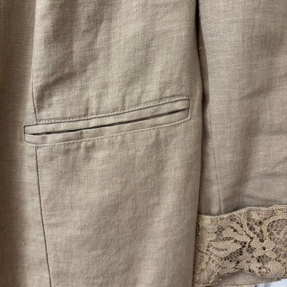 Chico's Women's Linen Lace Blazer Jacket - Picture 6 of 6